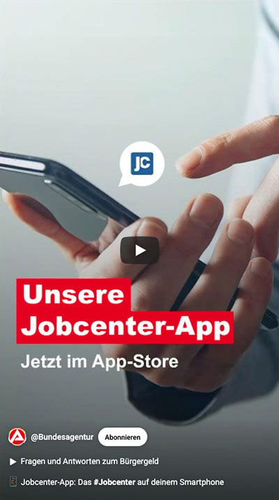 Bild: Vorschau für YouTube Video "Unsere Jobcenter-App"